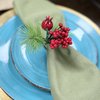 Angel Isabella Christmas Collection Napkin Rings - Cloth Napkin Holder For Table Setting, Pinecone Napkin Rings with Berries Accessories & Decor to Match Holiday Dinner Dining Table Top- Set of 6