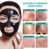 Peel Off Face Mask, Blackhead Remover Mask Activated Charcoal Black Mask, Purifying Blackhead Mask Peel Off Face Mask for Nose Pores Acne Blackhead Facial Mask with Brush and Pimple Extractor Tools