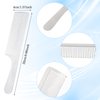 3 Pieces Metal Hair Comb Silver Stainless Steel Comb Set Fine Tooth Comb Anti Static Barber Comb Professional Metal Hair Cutting Comb Hair Styling Hairdressing Comb with Handle for Women and Men