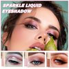 ZHISHUDL 3Pcs Glitter Eyeshadow Liquid Glitter Eyeshadow,Long Lasting Waterproof High Pigmented Shimmer Sparkling Glitter Eye Shadow,Shiny Eye Glitter Makeup