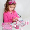 JXJ Pink Pretend Makeup Toy Set for Little Girls - Dress Up Fun for 2-8 Year Olds - Includes Nail Polish, Lipstick, and More!