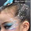 Go Ho Silver Body Glitter,Silver Face Glitter Gel,Hair Glitter,Holographic Chunky Glitter for Party Halloween Makeup, Glitter Sequins Festival Rave Accessories,05 Silver Glitter 52g