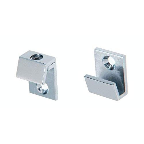 C.R. Laurence MC00BN CRL Brushed Nickel 5/8" Wide Beveled Mirror Clip Set