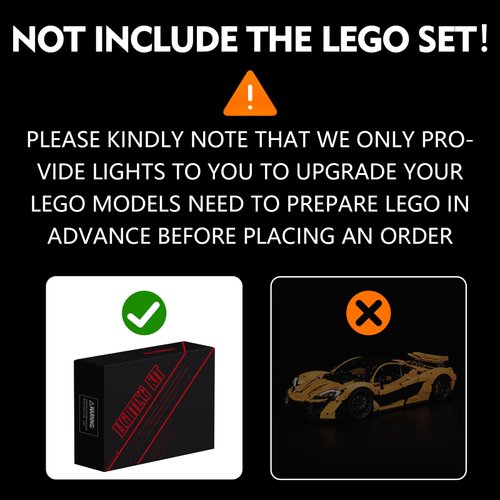 BRICKSHINING LED Lighting Compatible with Lego McLaren P1 42172, Light Kit Compatible with Lego 42172, Giving Light to Model, NOT Included The Model Set（Customized Version）