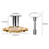 Stanbroil 1/2-Inch Straight Quarter-Turn Shut-Off Valve Kit for NG LP Gas Fire Pits with Polished Chrome Flange, 3-inch Key and 3/8 Male Flare x 1/2 NPT Fittings x 2