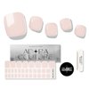 Adora Couture Semi Cured Gel Nail Strips Pedicure Stickers | 32pcs Glossy Pink Toe Nail Stickers | Gel Nail Pedi Strips | Gel Nail Wraps Semi Cured | Salon Nails at Home - Requires UV Light (Pink P)