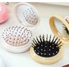Bear Travel Hair Brush Pocket Comb with Mini Mirror Portable Compact Folding Hair Brushes Round Mini Compact Massage Comb for Girls and Women, Styling Tools and Appliances, Hair Combs (2H963)