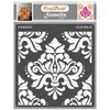 CrafTreat Damask Mandala Stencils for Painting on Wood, Canvas, Paper, Fabric, Floor, Wall and Tile - Bold Damask - 6x6 Inches - Reusable DIY Art and Craft Stencils - Damask Stencil