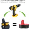 ELEFLY 2 Pack 18V to 20V Adapter DCA1820 Compatible with Dewalt 20V Lithium Battery DCB206 DCB204 DCB203, Replacement for Dewalt 18V NiCad & NiMh Tool Battery DC9096 DC9098