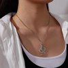 TseanYi Gothic Snake Pendant Necklace Silver Snake Necklace Vintage Serpent Pendant Necklace Punk Snake King Cobra Necklace Chain Goth Dark Jewelry