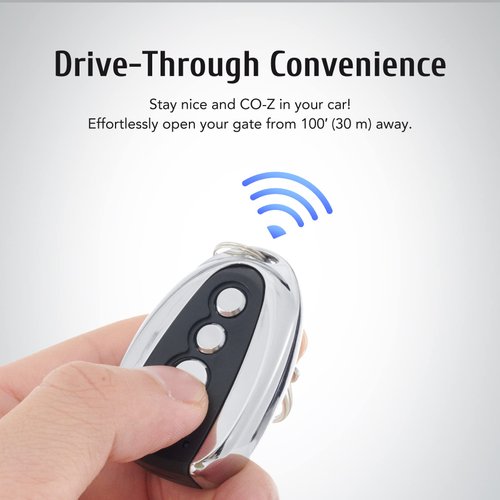 CO-Z Remote Control for Automatic Sliding Gate Opener Hardware, Electric Rolling Driveway Gate Opener Closer Security Kit Remote (1x Backup Key)