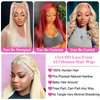 613 Straight Lace Front Wigs Human Hair 13x4 HD Lace Front Wigs Human Hair Pre Plucked with Baby Hair 20 Inch Blonde 13x4 Lace Closure Human Hair Wig 180% Density Frontal Human Hair Wigs for Women