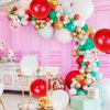 Pearl Red White Latex Balloons 12 Inch Red Confetti Balloon for Birthday Wedding christmas Bridal Baby Shower Decorations.50Pcs.