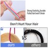 300PCS Elastic Hair Bands for Kids and Women, 3 Styles Small Thin Hair Ponytail Holder, Baby Girls Hair Ties No Damage, Diameter 1.0inch Mini Colorful Rubber Bands Accessories, Daughter Birthday Gift