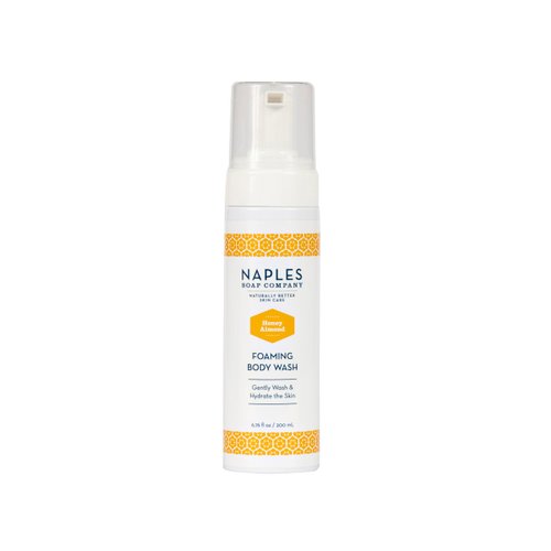 Naples Soap Company Foaming Body Wash - Paraben and Silicone-Free, Vegan Formula - Honey Almond, 6.72oz
