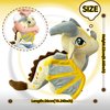Kobataro Wings Dragon Plush Toys Stuffed Animal Plushies Cute Dragon Figure Merch Present for Kids Boys Girls Aged 3+(Silver Gold)