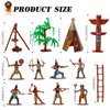 X Hot Popcorn 23 Pcs Native American Figurines Indian Figurines Indians Historical Plastic Action Figures for Projects Decoration Birthday Gift