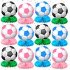 12pcs Soccer Theme Birthday Party Decorations for Boys Girls Soccer Ball Honeycomb Centerpieces Sports Soccer Table Toppers Soccer Table Decorations Sport Soccer Theme Party Supplies for Kids Birthday