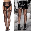 SOUTHRO 5 Pairs Black Fishnet Thigh High Garter Stockings Fish Net Tights for Women - Garter Belts Set & Suspender Pantyhose for Women