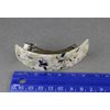 Cream Grey Black barrette plastic marbled rectangle hair clip accessory 3.75 inches long over the curve