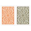 Copag 1546 Design 100% Plastic Playing Cards, Poker Size (Standard) Jumbo Index Orange/Brown Double Deck Set