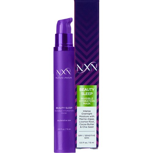NXN Invisible Overnight Anti-Aging Face Mask - with Licorice Root, Grapeseed, Cacay Oil, Marine Algae - Moisturizing Facial Formula - 0.5 Fl Oz