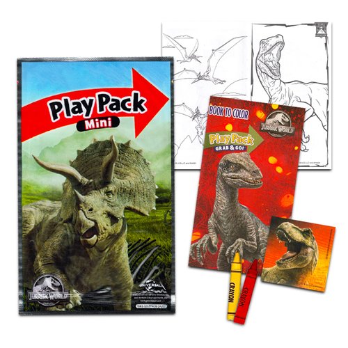 Jurassic World Mini Party Favors Set for Kids - Bundle with 24 Mini Jurassic Park Play Packs with Coloring Pages, Stickers and More (Dinosaur T-Rex Birthday Party Supplies)
