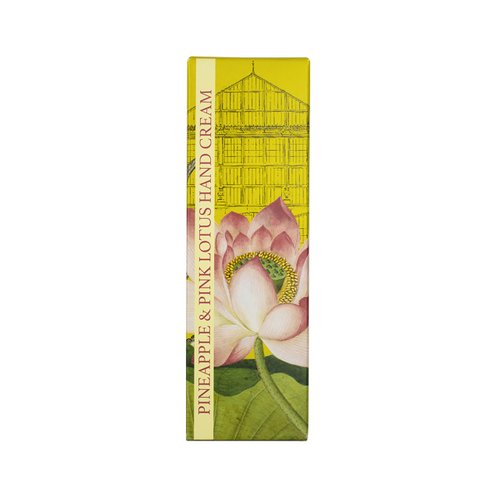 The English Soap Company Royal Botanical Gardens Kew Hand Cream, Luxury Pineapple Hand Cream, Moisturising Hand Cream for Men and Women, Pineapple and Pink Lotus Scent 75ml