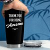 SANDJEST Thank You for Being Awesome Tumbler Gift Set - Birthday, Christmas, Appreciation Inspirational Gifts for Women, Men, Coworkers - 20oz Stainless Steel Insulated Coffee Travel Mug