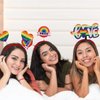 QDTK LGBT Headband Rainbow Hair Hoops Pride Hair Band LGBT Gay Pride Headbands Love is Love Decoration Head Bopper Headwear Hair Accessories