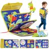 INKLAB Backpack Busy Board, Busy Book for Toddlers 3-5, Toddler Busy Board Ages 3-5, Montessori Busy Board for Toddlers 3+, Preschool Learning Activities, Birthday Gifts for Girls