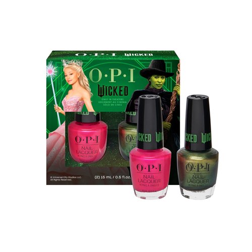 OPI Nail Lacquer, 2PC Duo-Pack, Up to 7 Days of Wear, Chip Resistant & Fast Drying, x Wicked Limited Edition Collection, (2 x 0.5 fl oz)