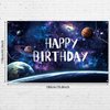 Space Galaxy Birthday Party Decorations Space Theme Backdrop 6x3.6ft Space Photography Background for Birthday Party Supplies Universe Milky Way Planet for Kid Boys Happy Birthday