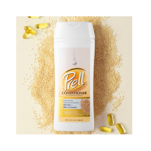 Prell Sesame + Pro-Vitamin Conditioner for Thinning Hair, Color Safe, Volumizes & Restores 13.5 fl. oz