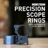Monstrum Precision Scope Rings with Integrated Level Bubble | 34 mm Diameter | Picatinny/Weaver | Extra High Profile