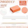 120 Sets Disposable Manicure Kit Basics 3 Pieces Nail Kit, White Wood Nail File 180/180 Grit, Orange Mini Buffer 100/180 Grit, Individually Packed Mini Pedicure Set for Fingernails Toenails Nail Salon