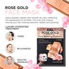 AZURE Rose Gold Luxury Hydrating Facial Sheet Mask - Firming, Lifting & Deeply Moisturizing - Helps Reduce Fine Lines & Wrinkles, Signs of Aging & Dry Patches - Skin Care Made in Korea - 5 Pack