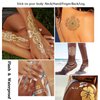 Metallic Temporary Tattoos for Women Teens Girls 12 Sheets 120+pcs Tattoos Gold Silver Glitter Flash Waterproof Tattoo Stickers for Beach, Festivals, Parties