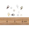 Pandahall 6 Colors Jewelry Finding Kits with 5mm Open Jump Rings & 12x6mm Lobster Claw Clasp for DIY Bracelet Necklace Jewelry Making