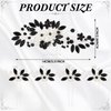 Yeshone 5 Pieces Wedding Hair Comb Bridal Hair Pins Crystal Pearl Hair Accessories Rhinestone Flower Hair Piece for Wedding Bride Women(Black,Classic Style)