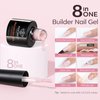 modelones Builder Nail Gel Set, 6 Colors Gel Builder 8-in-One, Jelly Nude Pink Hard Gel Builder Nail Polish Nail Strengthener Extension Gel LED Nail Lamp Cured Color Base Nail Glue Gel in a Bottle