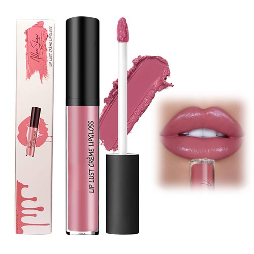 BSMAX 12 Colors Cream Texture Lipstick, 2024 New Waterproof Moisturising Lip Gloss, Non-Stick to Cup Non-Fading Long-Lasting Moisturizing Velvet Liquid Lipstick (#5, 0.2 oz (Pack of 1))