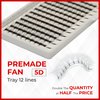 THE LASH SUPPLY 120 Fans, 5D Premade Fan Eyelash Extensions, C/D Curl, 8-15mm Length, 0.07 Thickness, 12 Lines, Volume Lash Extensions, Natural and Long-lasting Curl