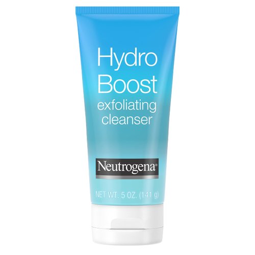 Neutrogena Hydro Boost Gentle Exfoliating Daily Facial Cleanser with Hyaluronic Acid, Face Wash Clinically Proven to Increase Skin's Hydration Level, Oil-Free & Non-Comedogenic, 5 oz (Pack of 3)