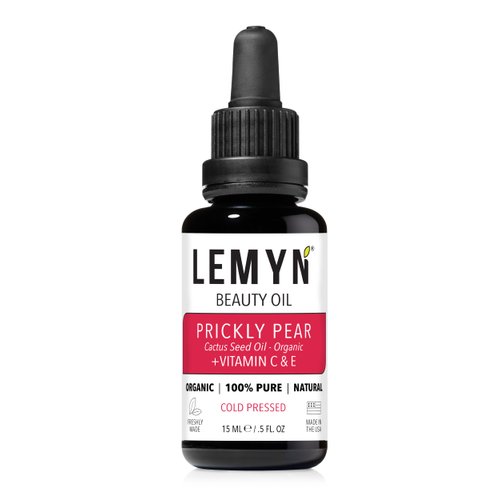 Lemyn Organics Prickly Pear Oil Royal Radiance | Freshly Made | Supercharged with Clinically Proven THD Vitamin C | The Queen of Oils | Luxurious Hydration & Glow | Nature’s Crown Jewel