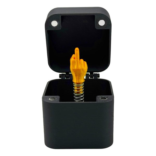DUMPILL Middle Finger in a Box, Golden Middle Finger Prank Box, Middle Finger Surprise Gag Gift Box, Just for You Middle Finger Box, Finger Jack in The Box Office, Birdie in a Box Middle Fingers