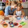 OCHIDO Halloween Wooden Painting Craft Kits for Kids,Halloween Crafts for Kids Party Favors,Glow in The Dark Painting Kit for Kids Ages 6-12,Halloween Decorations