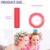 Syhood 36 Pieces Nylon Hair Rollers Curlers Set, Small Self Grip Salon Hairdressing Curlers Hair Rollers DIY Rat Tail Comb Hairdressing Tools for Women, Classic Colors Set