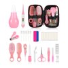 Baby Grooming and Healthcare Kit, Portable Baby Safety Care Set with Hair Brush Comb Nail Clipper Nasal Aspirator for Nursery Newborn Infant Girl Boy (20 in 1, Pink)