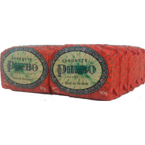 Phebo Linha Tradicional Sabonete em Barra de Glicerina Raiz do Oriente (12 x 90 Gr) Classic Collection - Glycerin Bar Soap Oriental Radish (12 x 3.2 Net Oz)